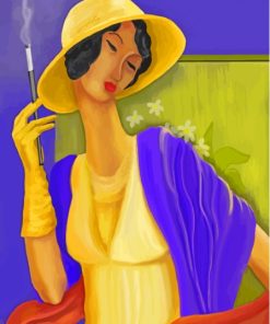 Girl In Yellow Hat Paint By Numbers