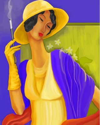 Girl In Yellow Hat Paint By Numbers