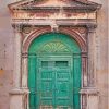 Green Old Italian Door Paint By Numbers