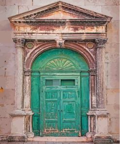 Green Old Italian Door Paint By Numbers