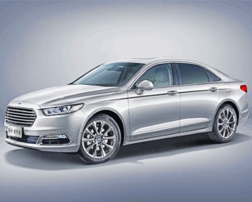 Grey Ford Taurus Paint By Numbers