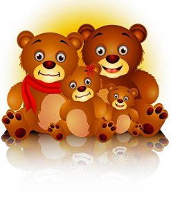 Happy Bears Family Paint By Numbers