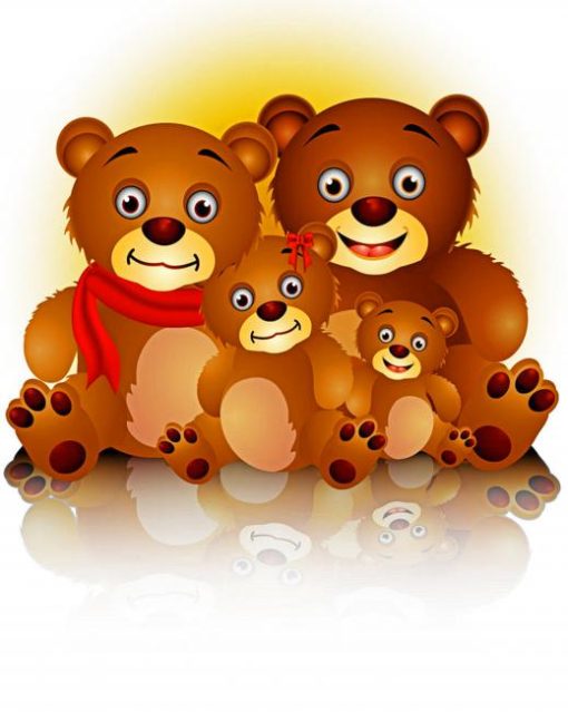 Happy Bears Family Paint By Numbers