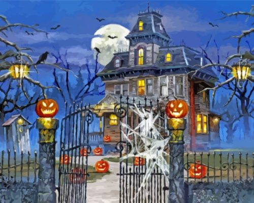 Haunted Property Art Paint By Numbers