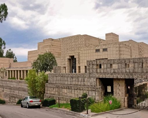 Historical Landmark Ennis House In Los Angeles Paint By Numbers