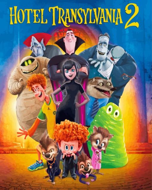 Hotel Transylvania Poster Paint By Numbers