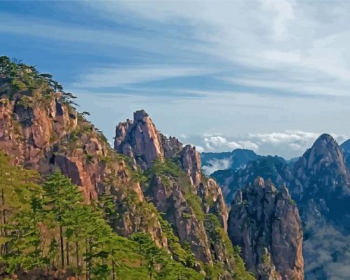 Huangshan Yellow Mountain China Paint By Numbers