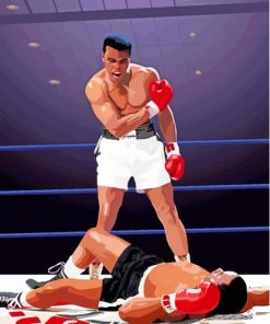 Cassius Clay Vs Sonny Liston Paint By Numbers