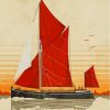 Thames Sailing Barge Paint By Numbers