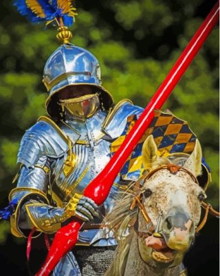 Knights Jousting Paint By Numbers