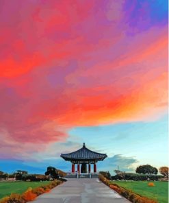 Korean Bell Sunset Paint By Numbers