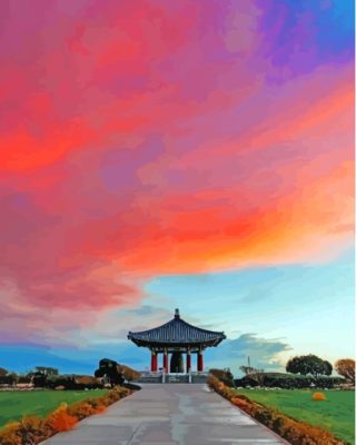 Korean Bell Sunset Paint By Numbers