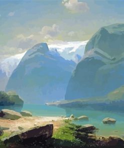 Lake In Swiss Mountains Savrasov Paint By Numbers