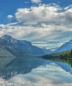 Lake McDonald Landscape Paint By Numbers