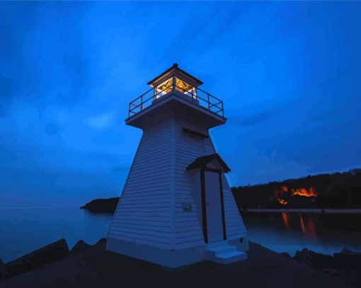 Lions Head Lighthouse In Tobermory Paint By Numbers