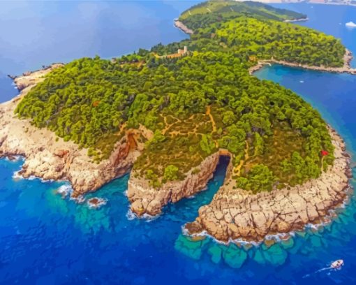 Lokrum Island Croatia Paint By Numbers