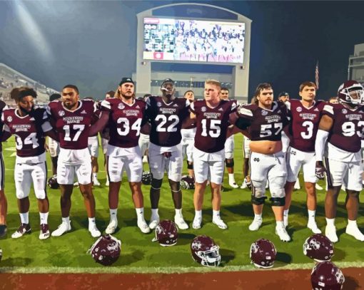 MSU Bulldogs Players Paint By Numbers