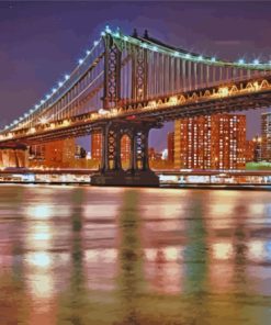 Manhattan Bridge By Night Paint By Numbers