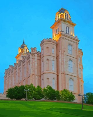 Manti Temple Building Paint By Numbers