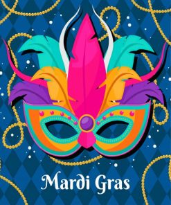 Mardi Gra Mask Paint By Numbers