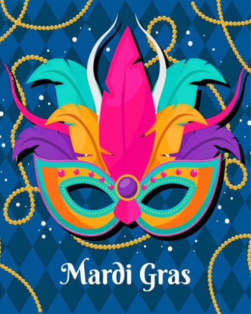 Mardi Gra Mask Paint By Numbers