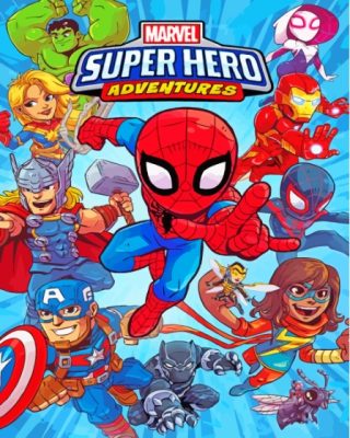 Marvel Kids Super Heroes Paint By Numbers