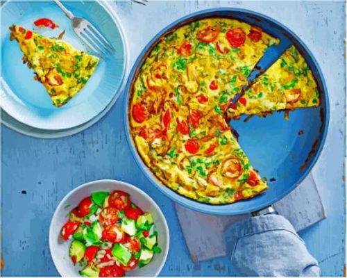 Masala Frittata With Avocado Salsa Paint By Numbers