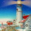 Merry Christmas Lighthouse Paint By Numbers