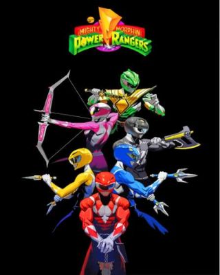 Mighty Morphin Power Rangers Poster Paint By Numbers