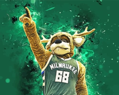 Milwaukee Bucks Mascot Paint By Numbers