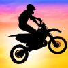 Motorcycle In Sunset Silhouette Paint By Numbers