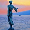 Opatija Maiden With The Seagull At Sunset Paint By Numbers