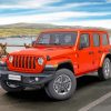 Orange Jeep Wrangler Paint By Numbers