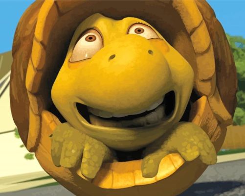 Over The Hedge Turtle Character Paint By Numbers