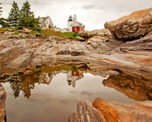 Pemaquid Point Maine Paint By Numbers