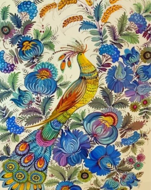 Petrykivka Bird Paint By Numbers