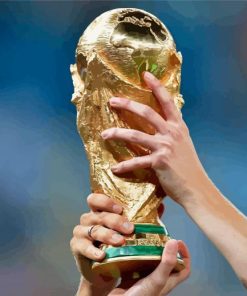 Players Holding The Fifa World Cup Trophy Paint By Numbers