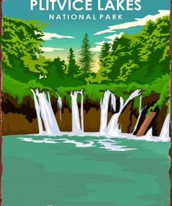 Plitwickie National Park Poster Paint By Numbers