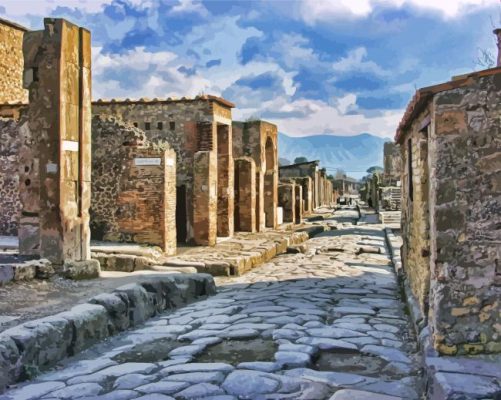 Pompeii Roman City Paint By Numbers