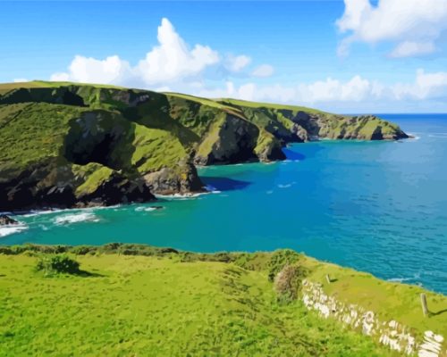 Port Isaac Seascape Paint By Numbers