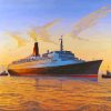Queen Elizabeth 2 Cruise Ship Paint By Numbers