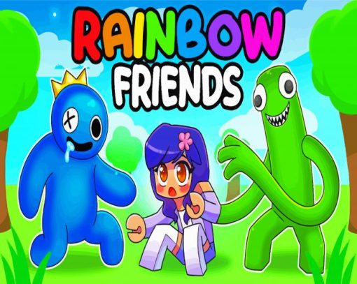 Rainbow Friends Cartoon Paint By Numbers