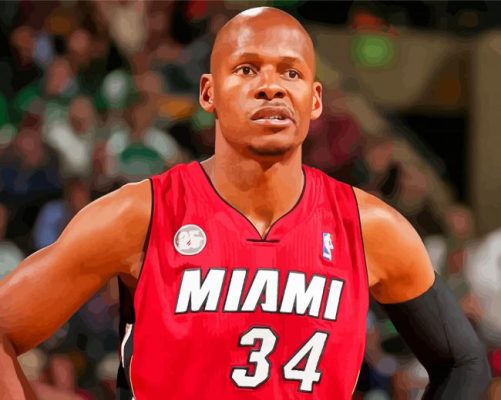 Ray Allen Baksetball Player Paint By Numbers