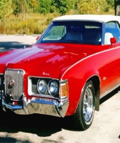 Red 1972 Cougar Car Paint By Numbers