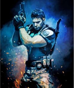 Resident Evil Chris Redfield Paint By Numbers