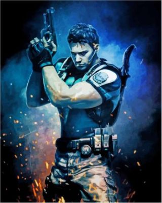 Resident Evil Chris Redfield Paint By Numbers