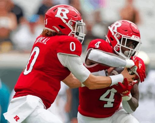 Rutgers Scarlet Knights Football Sport Players Paint By Numbers