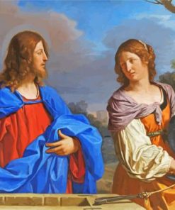 Samaritan Woman With Jesus Paint By Numbers