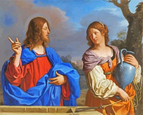 Samaritan Woman With Jesus Paint By Numbers