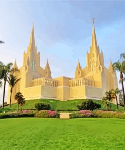 San Diego Temple California Paint By Numbers